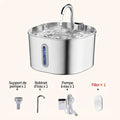 Fontaine à eau pour chat 2,2L en inox - Silencieuse avec filtre