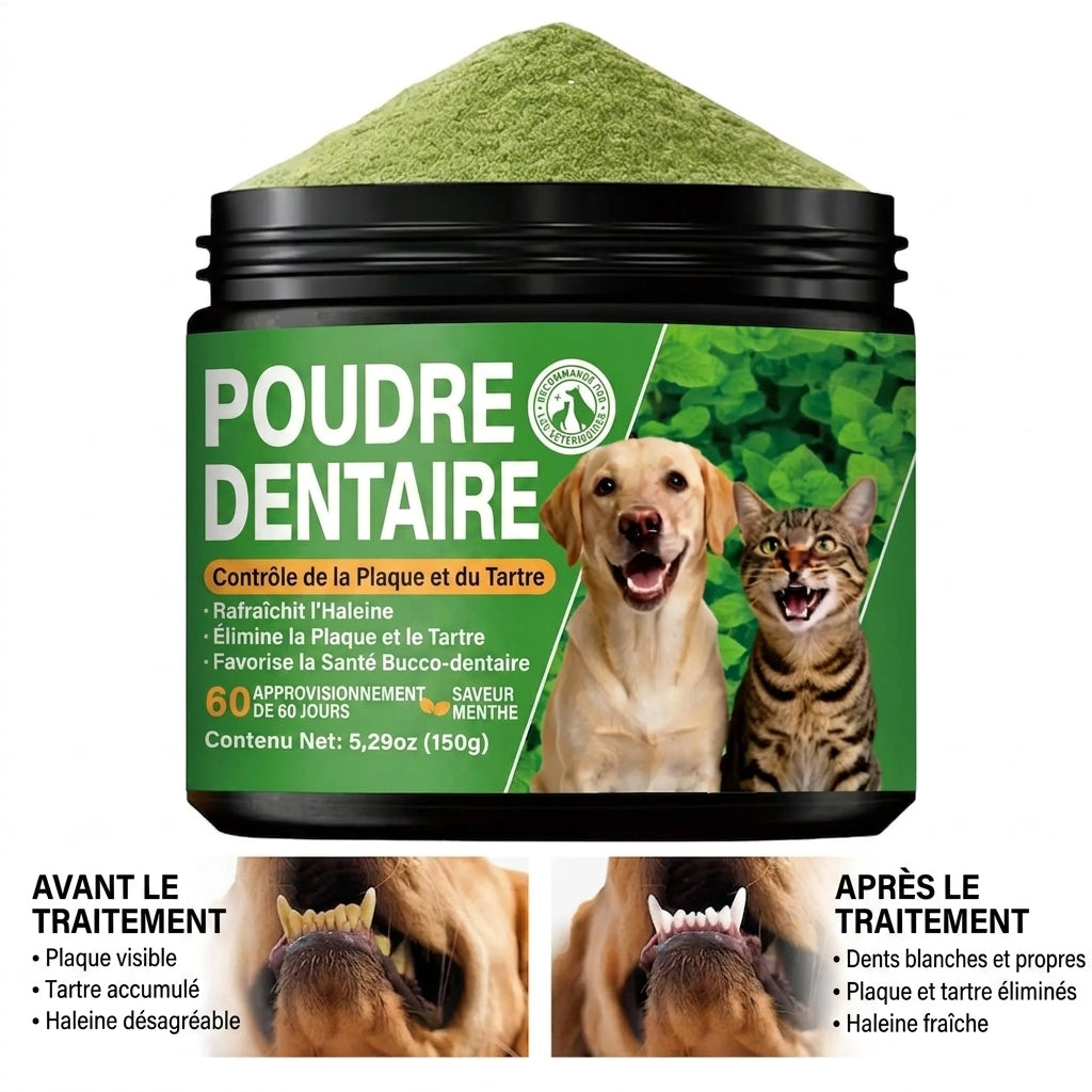 Poudre dentaire pour chien 150g - Anti-mauvaise haleine