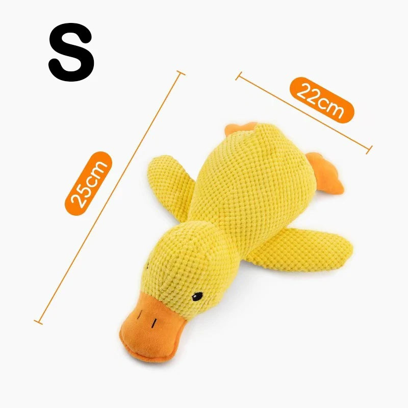Yellow Duck Dog Plush Toy Molar Chew Toy Bite Resistant Puppy Self Play Relieve Boredom Interactive Pet Toy for Small Dogs